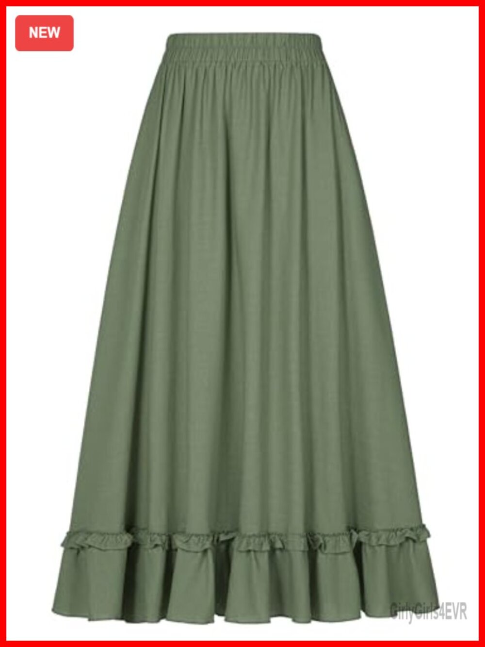 YESSA Women's Maxi Skirt Rayon Cotton High Waist Tiered Flowy Boho Ren Faire